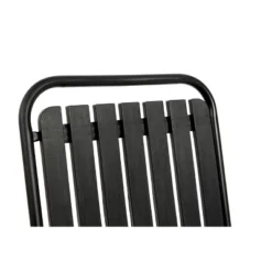 5-Piece Plastic Chair And Steel Table Outdoor Dining Set, Plastic Chairs And Table Set For Garden Patio, Black -House Furnish World GUEST a416ea0a 727a 4423 91ce f5fd80d22641