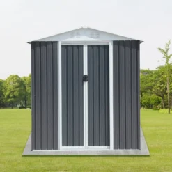 Outdoor Storage Sheds 6FTx4FT Apex Roof Grey -House Furnish World GUEST a41c501e e9ca 4a54 8042 bcc5469fc5b5