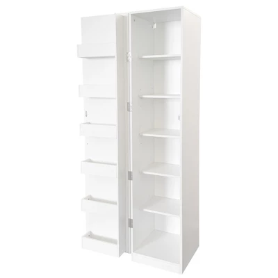 Kitchen Pantry Cabinet, White Freestanding Buffet Cupboards Sideboard With Doors & Shelves, For Kitchen, Living Room And Dinning Room 11 Kitchen Pantry Cabinet, White Freestanding Buffet Cupboards Sideboard With Doors & Shelves, For Kitchen, Living Room And Dinning Room - Image 11