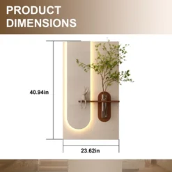 Adjustable 3-Color LED Sandstone Wall Decor With Simulated Green Plants,3D Art Sculpture, Glass Vase & Rabbit Statue, Remote Control Light Strips -House Furnish World GUEST a49b5083 b93f 44e0 847e 418d5db7e202