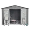 Metal Garden Sheds 12ftx10ft Outdoor Storage Sheds Grey