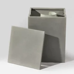 42" Propane Gas Fire Pit Table 2-Pieces, 50000 BTU Rectangular Steel Fire Pit With Glass Wind Guard For Outside Patio Deck Garden Courtyard -Gray -House Furnish World GUEST a4c88fe8 418f 4769 970a 00adf46897b0