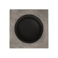 32" MgO Light-Weight Concrete Wood Burning Square Fire Pit, Grey -House Furnish World GUEST a5f163ad ec73 41d1 8c22 4ed47f8ebe32