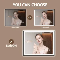 55x30 Inch Frameless LED Bathroom Mirror,Smart Mirror -House Furnish World GUEST a757427e 87f8 4f03 b57e 6bd49aea2b22