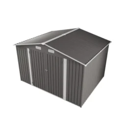 10 X 8 FT Outdoor Storage Shed,Lockable Door And Air Vent, Clear Window Garden Tool Shed For Bicycles,Backyards, Patios, Lawns,Gray -House Furnish World GUEST a8de42a4 69af 4485 bf01 36a8a1b20250