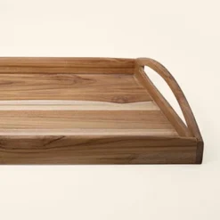 Handmade Serving & Decor Teak Wood Rectangle Tray-18 X 11 X 2.5 Inch -House Furnish World GUEST a9d23a16 6d61 4030 aaed ca9d31a19537