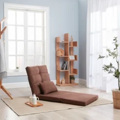 Triple Fold Down Sofa Bed, Adjustable Floor Couch Sofa With One Pillow, 5 Reclining Position, Convertible Polyester Guest Sleeper -House Furnish World GUEST a9e3f669 30e7 48dd 8ccf 7ef18367fc62