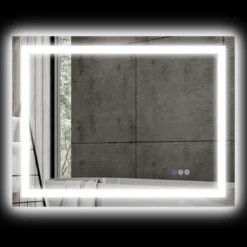 LED Bathroom Mirror With Lights, 35inx 28inBacklit Front Lit LED Mirror For Bathroom, Anti-Fog, Memory,Infinite Color Temperature, Horizontal/Vertical -House Furnish World GUEST ab24e223 7ec6 4ecd be09 43a414b27dd9