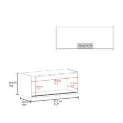 Wall Cabinet 13" H, 2 Sliding Doors, 1 Shelf, White -House Furnish World GUEST ac2206c1 d3bd 43d7 82aa 11f33a64440a