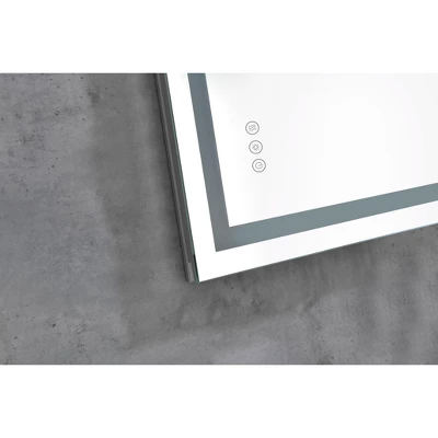 LED Bathroom Mirror 40inx 28inwith Front And Backlight, Large Dimmable Wall Mirrors With Anti-Fog, Memory, 3 Colors, LED Vanity Mirror 3 LED Bathroom Mirror 40inx 28inwith Front And Backlight, Large Dimmable Wall Mirrors With Anti-Fog, Memory, 3 Colors, LED Vanity Mirror - Image 3