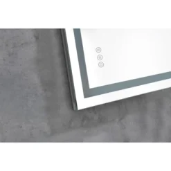 40 X 28 Inch LED Bathroom Mirror With Front And Backlight, Wall Mounted Vanity Mirror, Anti-Fog, Memory, 3 Colors, Stepless Dimmable -House Furnish World GUEST ac374f4d 8e30 4ebd a54d 2ce9c21d6f75