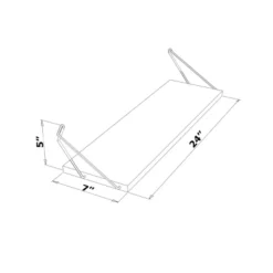 Altai Floating Wall Decor Wall Mounted Rustic Decorative Hanging Metal Bracket Triple Shelfs For Books, White/Chrome -House Furnish World GUEST ac5e1ba2 3ec8 49b8 bd34 3d53ae000666 2