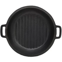 3 In 1 Pre-Seasoned Cast Iron Dutch Oven,Camping Deep Pot, 5 Quart. Cover As A Skillet With Ribbed Bottom Design. With 2pcs Silicone Handel Covers -House Furnish World GUEST aee31d59 6c9b 4b52 84b2 ac092c530fc2