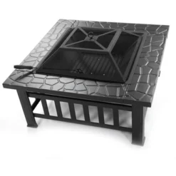 Fire Pit Table 32in Square Metal Firepit Stove Backyard Patio Garden Fireplace For Camping, Outdoor Heating, Bonfire And Picnic 7 Fire Pit Table 32in Square Metal Firepit Stove Backyard Patio Garden Fireplace For Camping, Outdoor Heating, Bonfire And Picnic -House Furnish World GUEST b3e68ad5 cefc 4e73 a7db de7b8bb06f53