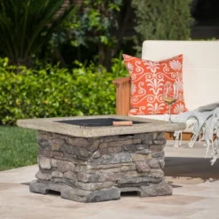 28" MGO Wood Burning Outdoor Fire Pit With Lid - Natural Stone 15 28" MGO Wood Burning Outdoor Fire Pit With Lid - Natural Stone -House Furnish World GUEST b420c316 bd14 4966 9f93 ce00ba8baa8a