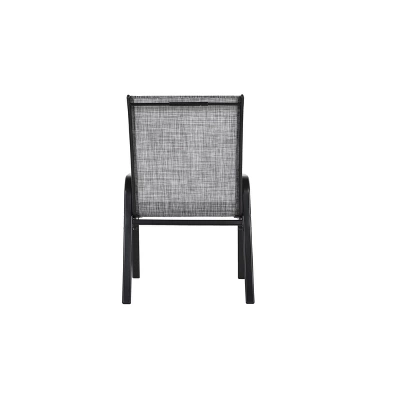 2 Piece Patio Chairs,Outdoor Camping Chairs With Breathable Textilene Fabric,Set Of 2 Chairs With Armrest High Backrest For Garden,Space Saving( Grey) 2 2 Piece Patio Chairs,Outdoor Camping Chairs With Breathable Textilene Fabric,Set Of 2 Chairs With Armrest High Backrest For Garden,Space Saving( Grey) - Image 2