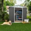 Outdoor Storage Sheds 6FTx4FT Apex Roof Grey