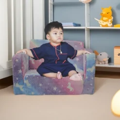 Compression Modular Kids Sofa, Perfect Sleeper Extra Convertible Sofa To Lounger, Comfy 2-in-1 Flip Open Couch Sleeper For Kids Pink Small Sofa -House Furnish World GUEST b6693174 063c 4cc6 be2a 0805e6af619c