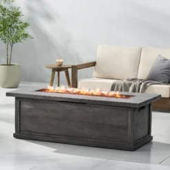 56" Outdoor 50,000 BTU Rectangular MgO Concrete Propane Fire Pit, Grey Wood Pattern (Tank Cover Not Included) 31 56" Outdoor 50,000 BTU Rectangular MgO Concrete Propane Fire Pit, Grey Wood Pattern (Tank Cover Not Included) -House Furnish World GUEST b95785ae c07b 4900 a5b3 916209b8e0cb