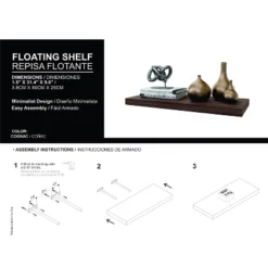 Cognac Floating Shelf -House Furnish World GUEST b9d1d261 5ce7 4359 8281 4f8be15e79d7
