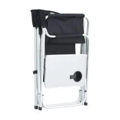 2-piece Padded Folding Outdoor Chair With Side Table And Storage Pockets,Lightweight Oversized Directors Chair For Indoor, Outdoor Camping, Black/Grey -House Furnish World GUEST b9d91c7a d098 4a84 a189 09fd7514e4db