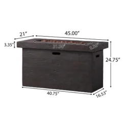 CUSTER 45'RECTANGULAR MGO FIRE PIT - 50,000 BTU -House Furnish World GUEST ba2ee2ad 3332 4e12 9328 2078a7b5a34e