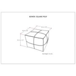 Bowen - Square Pouf - Black -House Furnish World GUEST ba40a6bd e31b 41bf 9fd5 294d35cc1dc2