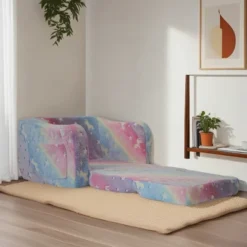 Compression Modular Kids Sofa, Perfect Sleeper Extra Convertible Sofa To Lounger, Comfy 2-in-1 Flip Open Couch Sleeper For Kids Pink Small Sofa -House Furnish World GUEST bd8c7b9c 5aba 49e3 9f27 34c14a6aaf0f