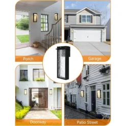 Outdoor Light Fixture Wall Light,Anti-Rust Wall Lantern Outside Wall Sconce, Integrated LED Porch Light For Garage Patio Doorway -House Furnish World GUEST bf1941e1 6ff2 4dfd a2fa 0c6654cb1a0e