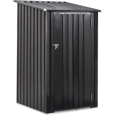 Outdoor Storage Shed, 3 X 3 FT Metal Steel Garden Shed With Single Lockable Door, Small Shed Outdoor Steel Utility Tool Shed For Backyard Garden Lawn 16 Outdoor Storage Shed, 3 X 3 FT Metal Steel Garden Shed With Single Lockable Door, Small Shed Outdoor Steel Utility Tool Shed For Backyard Garden Lawn - Image 16