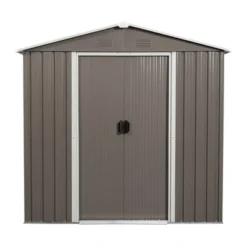 6ft X 5ft Outdoor Metal Storage Shed Gray -House Furnish World GUEST c2a61674 0071 455a 88d6 d2cedf602c8c