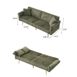 79 Inch Polyester Sofa Bed, Foldable Double Sofa Bed With Folding Armrests, Suitable For Living Rooms And Small Spaces -House Furnish World GUEST c5c733d2 43e0 4969 bc99 bb54026fd2a8