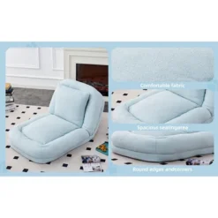 Folding Sofa Chair With 5 Adjustable Positions Plush Floor Lounge Chair For Gaming, Meditation, And Relaxation -House Furnish World GUEST c5f25d7c fae1 4b8c 91a1 500fc74c76e3