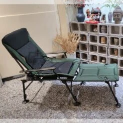 Camping Lounge Chair With Detachable Footrest, Portable Folding Camping Chair With Adjustable Backrest For Outdoor Camping Fishing, Green+black -House Furnish World GUEST c6e49a46 fd89 4c27 a2d6 f76e0d02e125