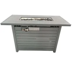 25 H X 42 W Outdoor Fire Pit Table With Lid (Gray) -House Furnish World GUEST c6f1ff26 d793 4d72 a73b cb690e706f10