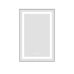 20 X 32 Inch LED Bathroom Mirror With Front And Backlight,Wall Mounted Vanity Mirror With Aluminum Frame,Anti-Fog, Memory, 3 Colors, Stepless Dimmable