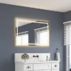 48 X 32 Inch LED Bathroom Mirror With Front And Backlight,Wall Mounted Vanity Mirror With Aluminum Frame,Anti-Fog, Memory, 3 Colors, Stepless Dimmable