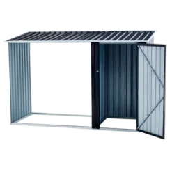Firewood Storage Shed, Outdoor Firewood Rack, Outdoor Storage Shed With Log Holder, Firewood Shelter For Patio, Anthracite Galvanized Steel -House Furnish World GUEST ccd38003 8456 4602 9497 dff223faa7a2