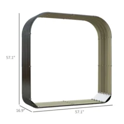 Galvanized Steel Shed Firewood Storage Rack, 4.7' X 1.4' X 4.7' Log Holder Storage Shed With Rubberized Edge For Easy Assembly 15 Galvanized Steel Shed Firewood Storage Rack, 4.7' X 1.4' X 4.7' Log Holder Storage Shed With Rubberized Edge For Easy Assembly -House Furnish World GUEST cdd66e05 ae2b 45d9 b854 802e9f910fd5