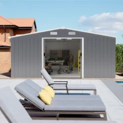 10*12ft 0.25mm Color Steel Plate, Surface Protective Film,Two Daylight Windows, Two Colors Can Be Freely Selected Storage Sheds -House Furnish World GUEST cea795bd 6847 427c 915c f2127df4935d