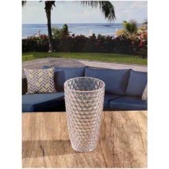 Diamond Cut Acrylic Glasses Drinking Set Of 4 (19oz), Plastic Drinking Glasses, BPA Free Cocktail Glasses, Drinkware Set, Drinking Water Glasses -House Furnish World GUEST ced13540 68a1 4219 80ba 49bf41fb612d