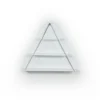 Moset Floating Wall Decor Wall Mounted Rustic Decorative Hanging Metal Bracket Triangle Shelf For Books, White/Chrome