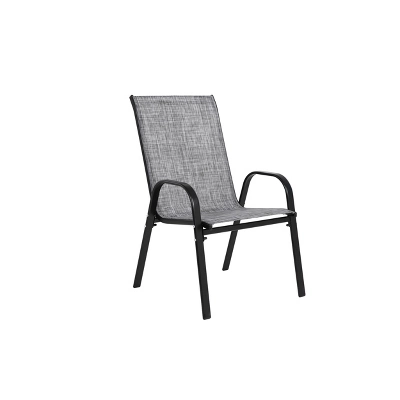 2 Piece Patio Chairs,Outdoor Camping Chairs With Breathable Textilene Fabric,Set Of 2 Chairs With Armrest High Backrest For Garden,Space Saving( Grey) 7 2 Piece Patio Chairs,Outdoor Camping Chairs With Breathable Textilene Fabric,Set Of 2 Chairs With Armrest High Backrest For Garden,Space Saving( Grey) - Image 7