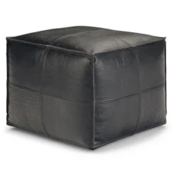 Bowen - Square Pouf - Black -House Furnish World GUEST d358680f dfda 441f b943 dbe3b6926471