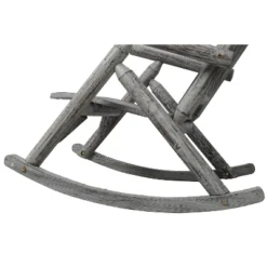 Wooden Porch Rocker Chair,Durable Wooden Porch Rocker Chair,Fir Log Rocking Chair,Patio Rockers For Outside,Garde.Light Gray Color -House Furnish World GUEST d3a31f3c 7eb7 43a9 9d3c 0c7dc0b0248d