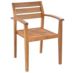 GO Outdoor Wood Dining Set For 7-8 Person, Outdoor Dining Furniture With Removable Cushions, Ergonomic Chairs And Bench, Thicker Table, Nature -House Furnish World GUEST d5cc756a c23e 4c5b abbd 482b3c260227