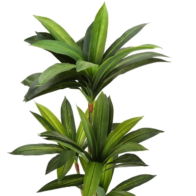 Artificial Plant, 51" Tall, Dracaena Tree, Indoor, Faux, Fake, Floor, Greenery, Potted, Real Touch, Decorative, Green Leaves, Black Pot 2 Artificial Plant, 51" Tall, Dracaena Tree, Indoor, Faux, Fake, Floor, Greenery, Potted, Real Touch, Decorative, Green Leaves, Black Pot - Image 2