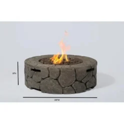 9'' H X 28'' W Fibre Reinforced Concrete Outdoor Fire Pit -House Furnish World GUEST d75e12a1 62f1 48db b332 164969a8ce1f