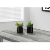 Artificial Plant, 7" Tall, Succulent, Indoor, Faux, Fake, Table, Greenery, Potted, Set Of 2, Decorative, Green Plants, Glossy Black Pots
