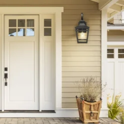 Large Outdoor Wall Lights For House, Wall Mount Outdoor Porch Lights Waterproof Black Outdoor Sconce Lights With Clear Glass For Patio Hallway(1 Pack) -House Furnish World GUEST d970e800 961b 4f58 950d f5d7056b2d25